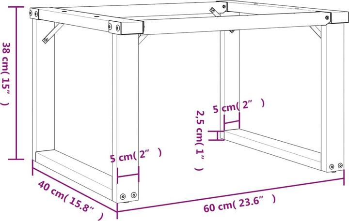 Actual product image vidaXL Couchtischbein