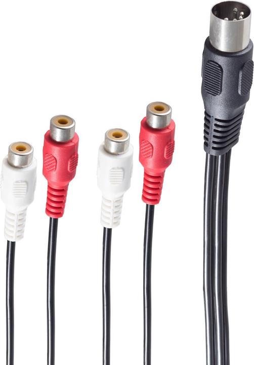 Produktbild Shiverpeaks BS10231 Audio-Kabel 0,2 m DIN (5-pin) 4 x RCA Schwarz (0.20 m)