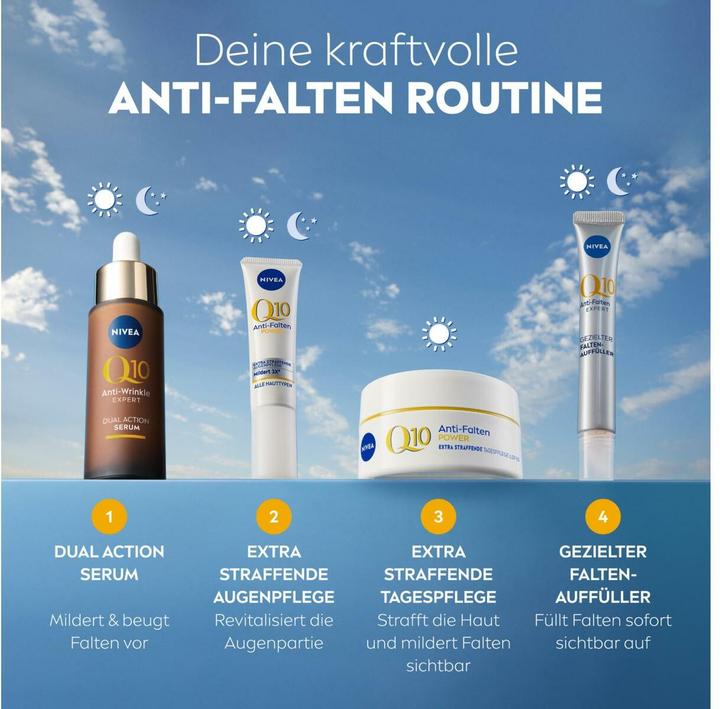 Produktbild NIVEA Q10 Power Anti-Falten Augencreme (Augenpflege Crème, 15 ml)