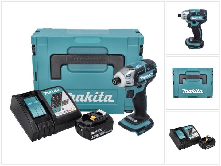 Actual product image Makita DTS 141 RF1J Battery Impulse Wrench 18 V 40 Nm 1/4" Brushless + 1x Battery 3.0 Ah + Charger + Ma (Rechargeable battery operated)