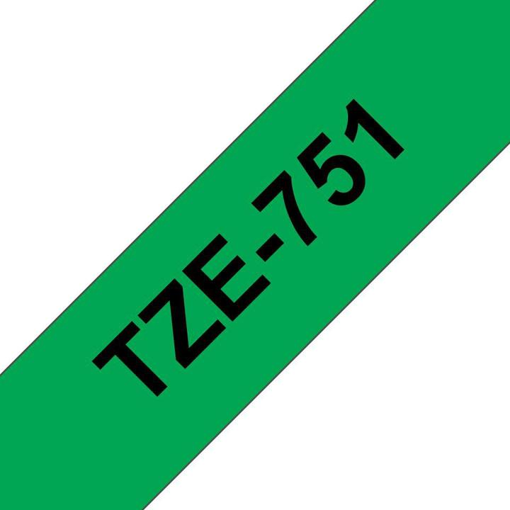 Brother Label 24mm Black N Green (24 mm)
