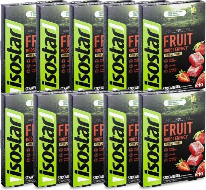 Produktbild Isostar Fruit Boost (Erdbeer, 10 Stk., 100 g)