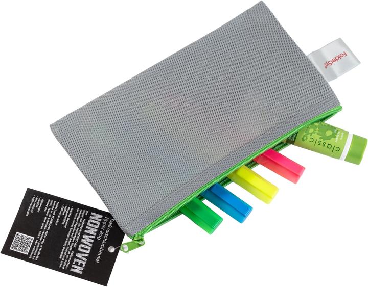 Immagine prodotto Foldersys Borsa con zip DINlong in tessuto non tessuto-PP opaco grigio chiaro (DL, 1 x)