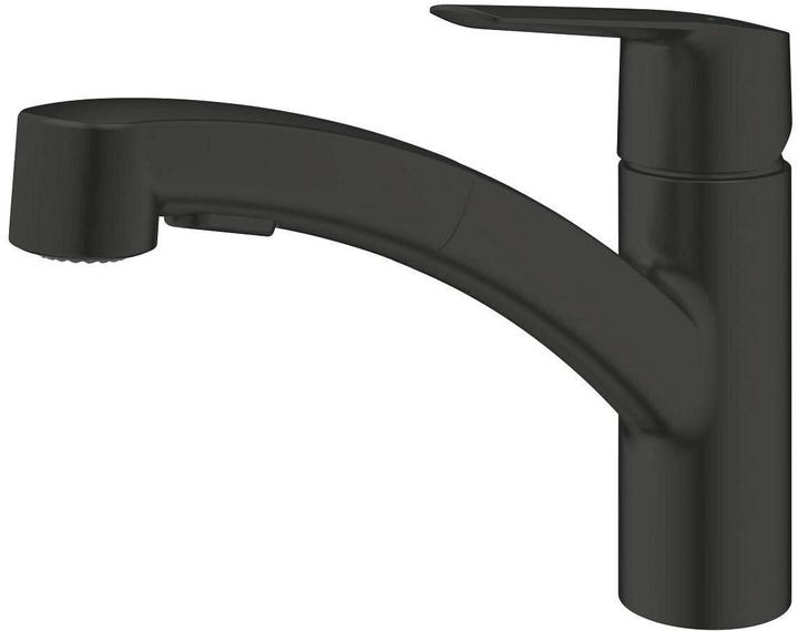 Grohe Start QuickFix Küchenarmatur, herauszb. Dualspülbrause, einfache Installation, schwenkbar, mattschwa