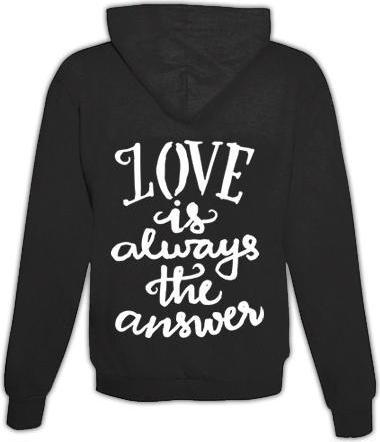 Immagine prodotto Schwesternuhr La felpa con cappuccio Love è la risposta Unisex (L)