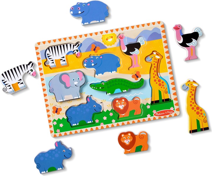 Actual product image Melissa & Doug Safari Chunky Puzzle - 8 Pieces (50202) (8 pieces)