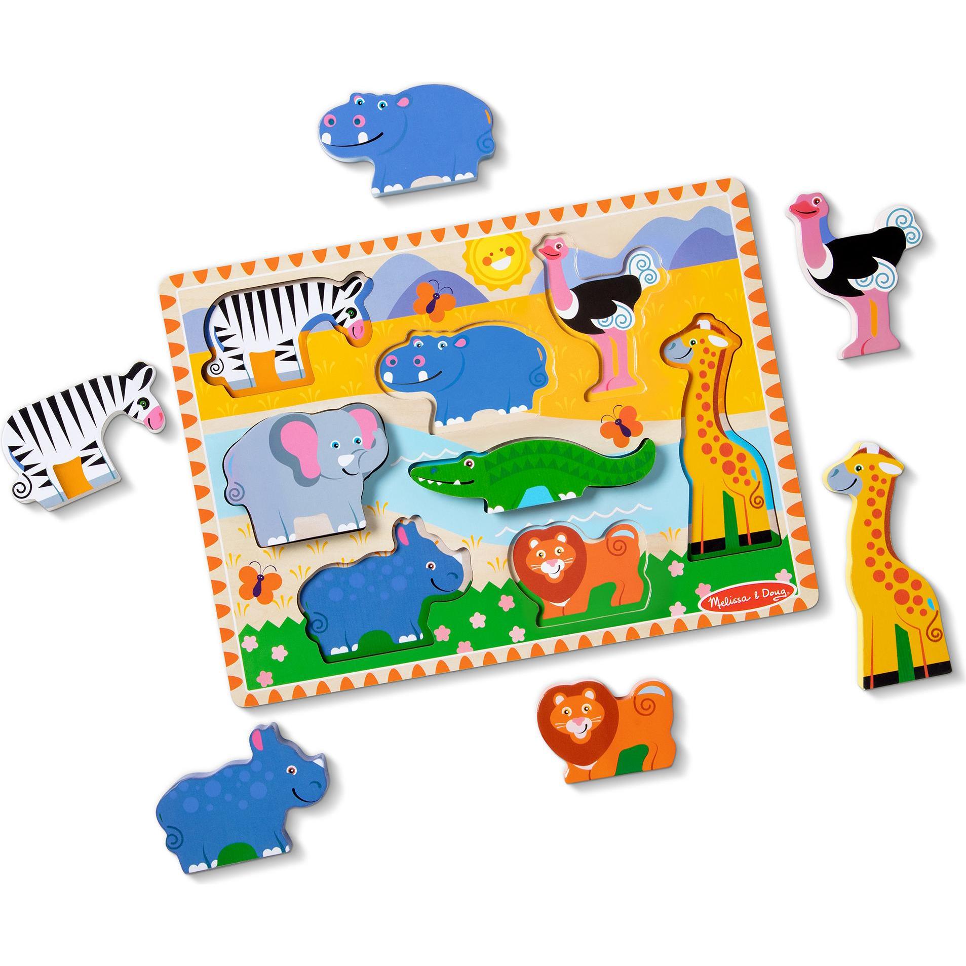 Thumbnail - Melissa & Doug Safari Chunky Puzzle - 8 Pieces (50202) (8 Teile)