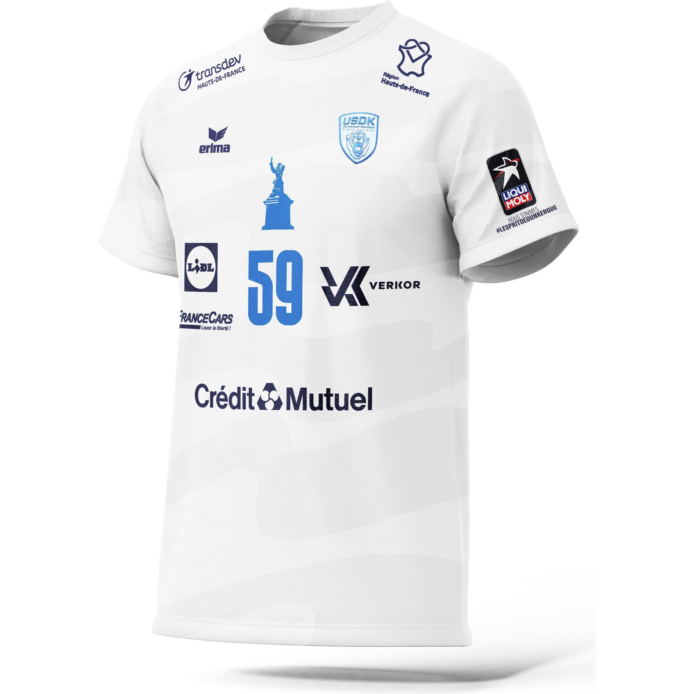 Erima, Herren, Sportshirt, maiot aussen dunkerque 2024/25 (L), Weiss, L