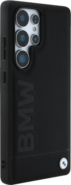 Immagine prodotto BMW Leather Big Wordmark Case for Samsung Galaxy S25 Ultra - Black (Samsung Galaxy S25 Ultra)