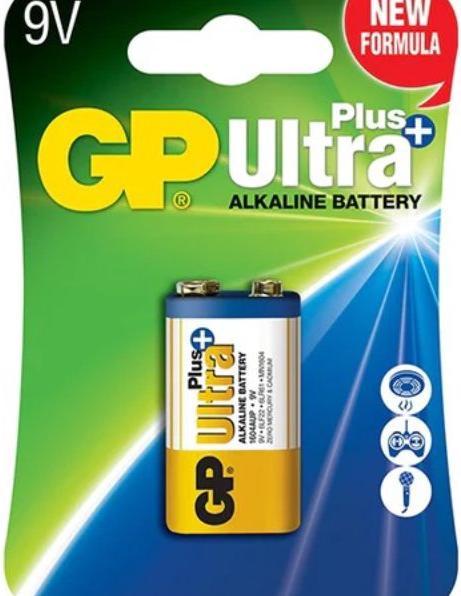 Actual product image GP Batteries Ultra Plus Alkaline Battery 9 V Block 1 Blister (1 pcs., 9V Block)