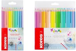 Actual product image Kores Kolores Pastel" triangular crayons, 12-pack cardboard box (Multicoloured, 12 x)