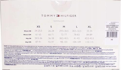 Produktbild Tommy Hilfiger Damen 3P Full Lace Thong Tangahöschen, Pink Amour/Deep Sky Blue/Black, S (S, M)