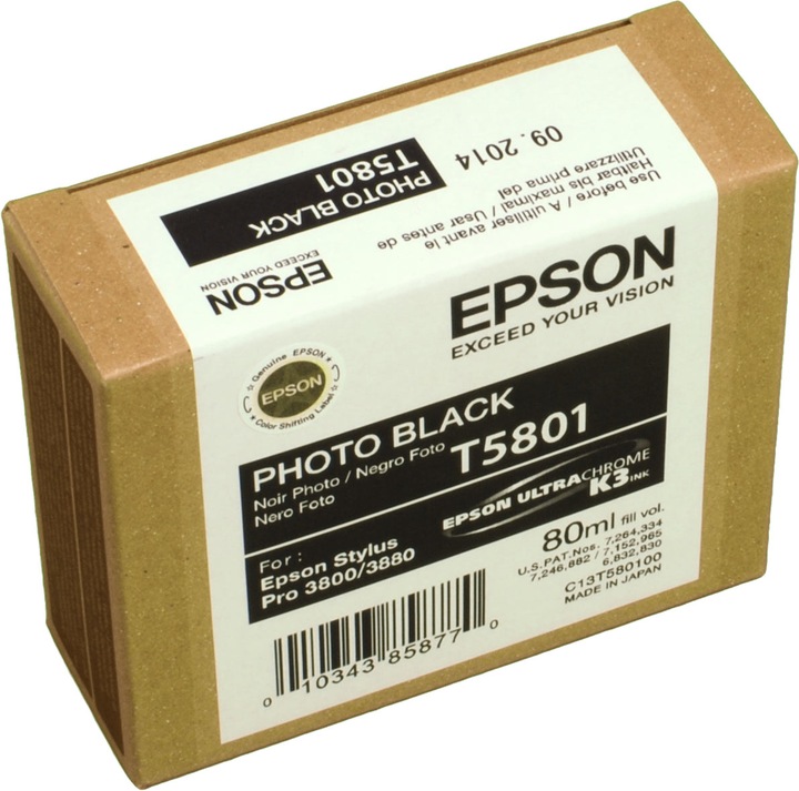 Actual product image Epson T5801 (PBK)