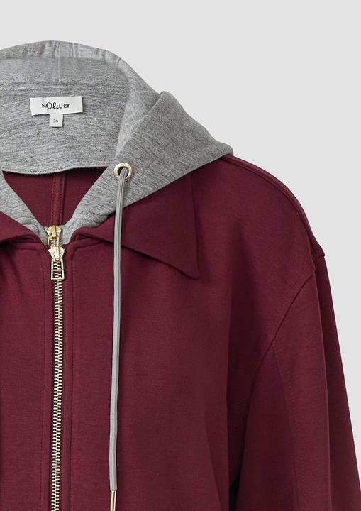 Produktbild s.Oliver Sweatshirt Scuba-Sweatjacke mit herausnehmbarem Einsatz (32)