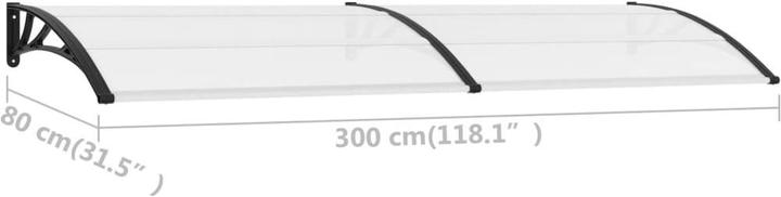 Actual product image vidaXL Auvent de porte