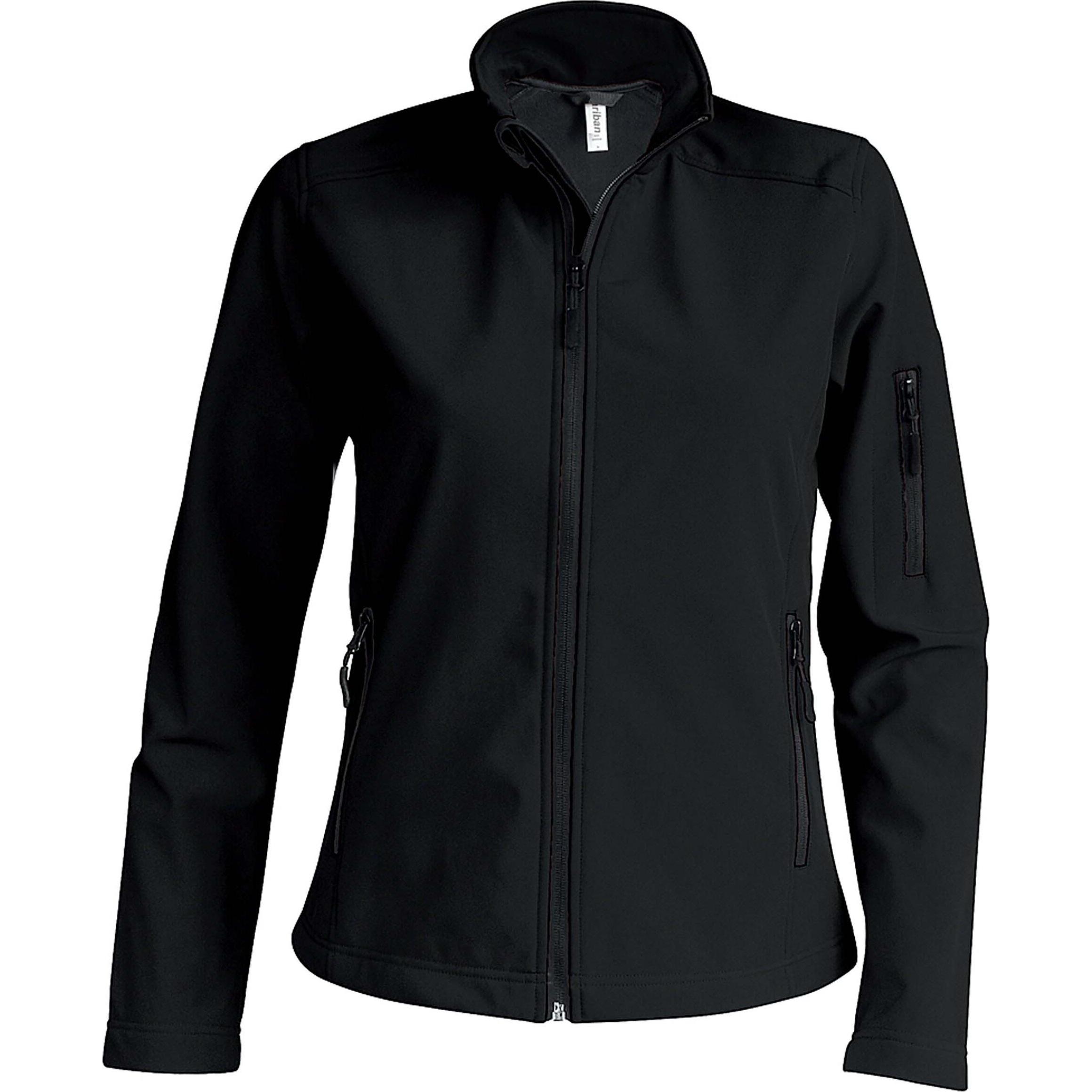 Kariban, Damen, Jacke, Softshell (4XL), Schwarz, 4XL