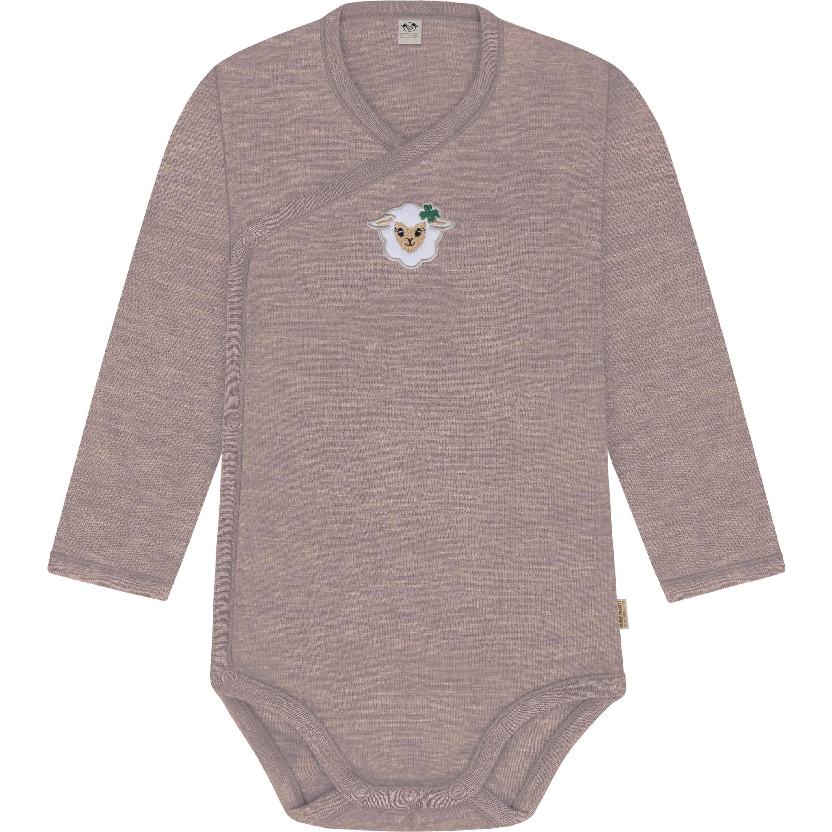 Thumbnail - Normani, Herren, Body, 3er Set Baby-Body Wickelbody Langarm Toddler-Bodysuit aus Merinowolle - 9357, Blau, (80)