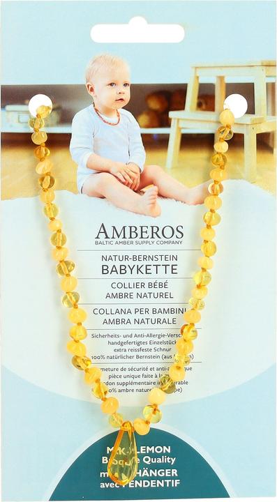 Actual product image Amberos Natural amber necklace with pendant Baroque