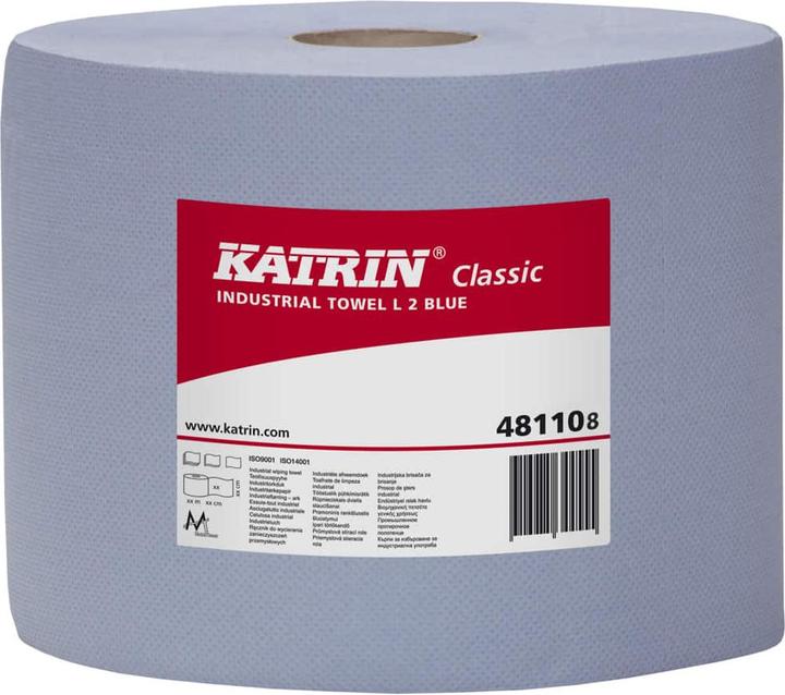 Actual product image Elos Cleaning cloth roll Katrin Classic L 2 L360xW220approx. mm blue 2-ply (2 x)