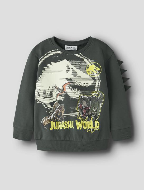 Produktbild Name it Nmmjal Jurassic Nreg Sweat Bru Noos Sky (104)