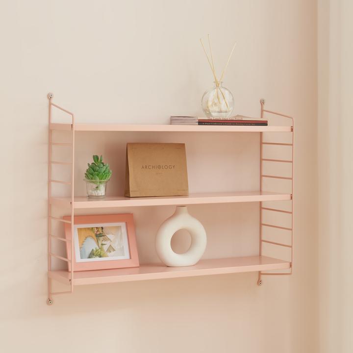 Actual product image En.Casa Modular wall shelf Strängnäs set of 3 salmon coloured