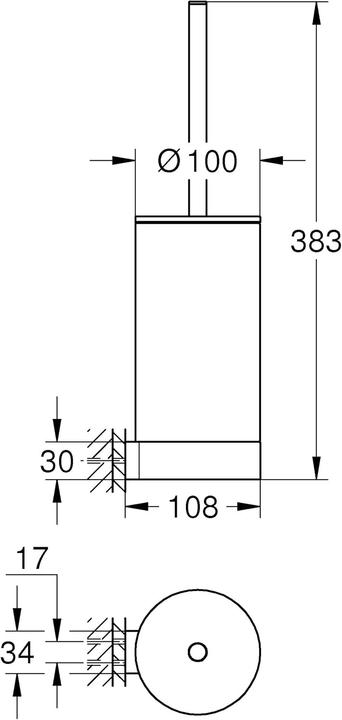 Actual product image Grohe Selection toilet brush set