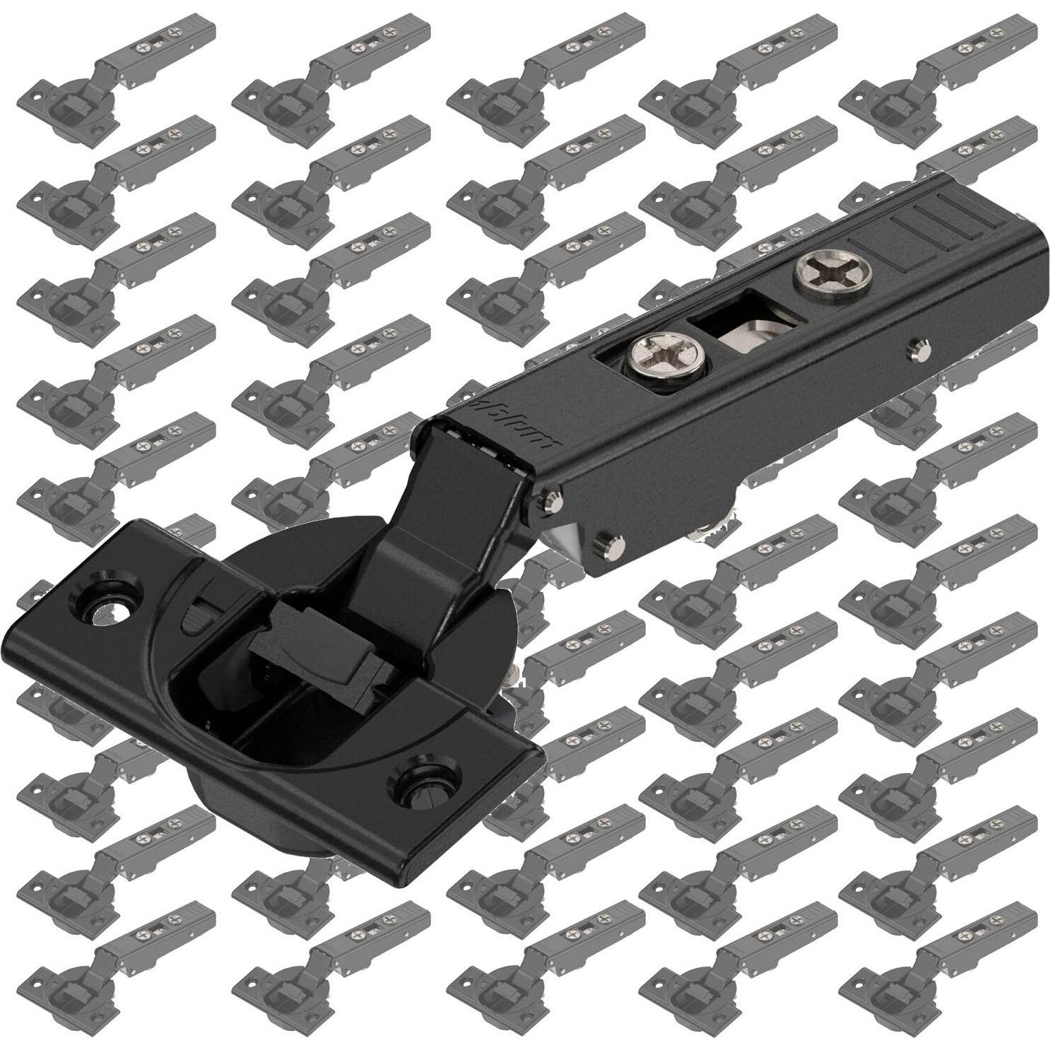Vasalat, Möbelscharnier, Blum Scharnier 50 Stück Clip Top Blumotion 110°, Topfscharnier, Onyx-schwarz