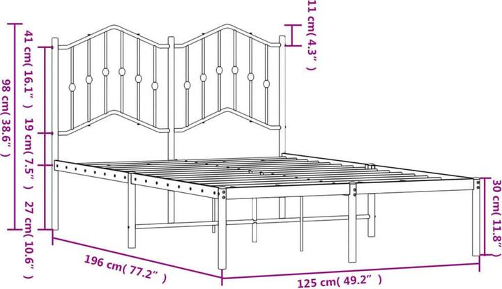 Image du produit vidaXL Bettgestell (120 x 190 cm)