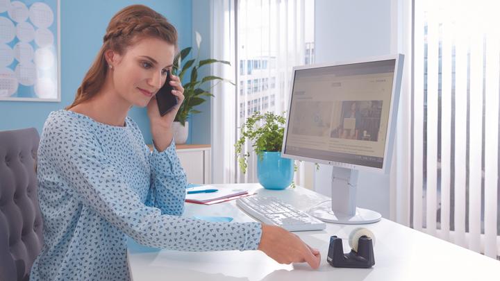 Actual product image tesa SMART adhesive tape dispenser incl. 2 adhesive rolls