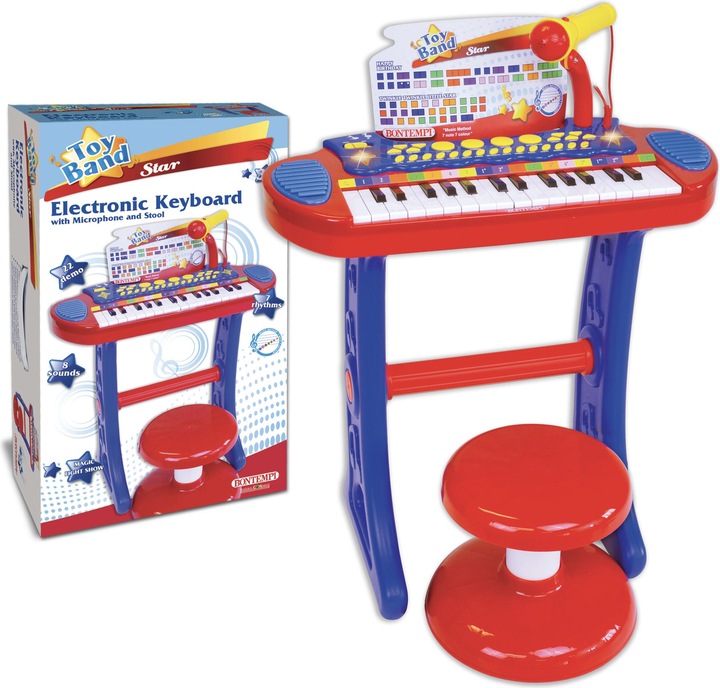 Immagine prodotto Bontempi Tastiera elettronica con microfono e sgabello