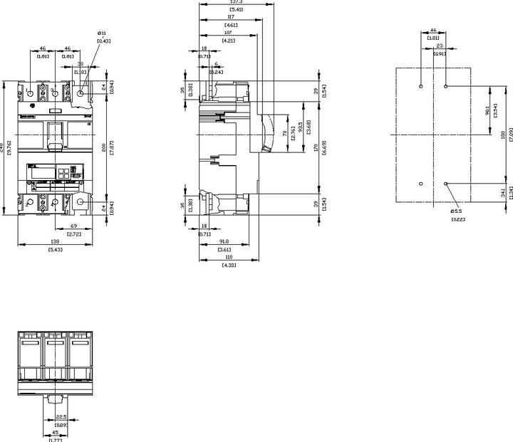 Immagine prodotto Siemens Interruttore 400A 3p 160-400A/In 3VA6440-5JP31-2AA0