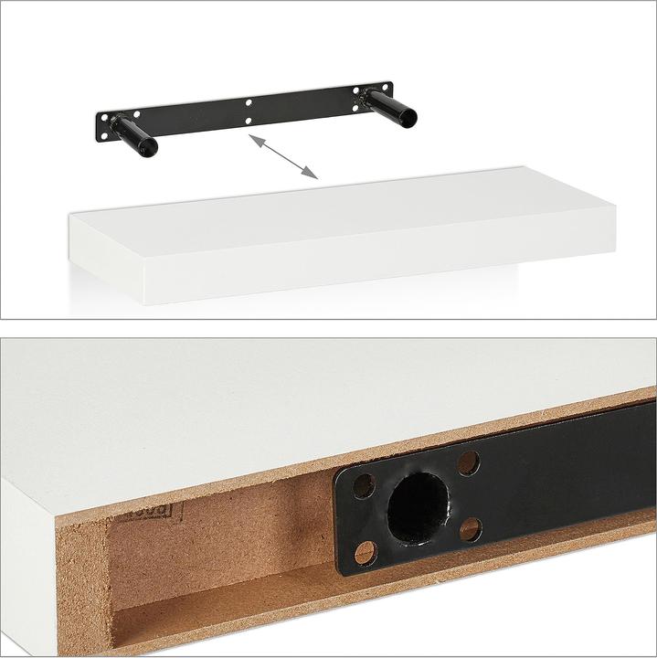 Produktbild Relaxdays 3x Wandregal (42 x 15 x 3.50 cm)