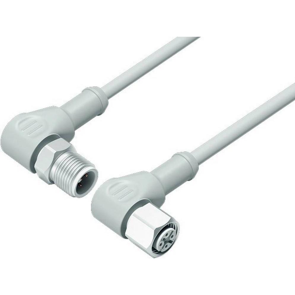 Schubiger Binder 77 3734 3727 40405-0200 Sensor-/Aktor-Anschlussleitung M12 1 St., Elektronikkabel + Stecker, Grau