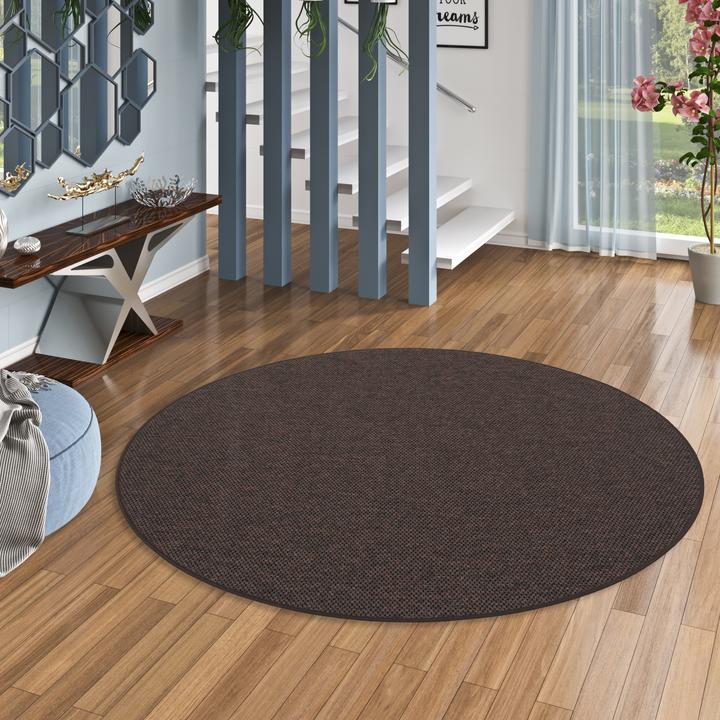 Actual product image Snapstyle Bentzon Natur Flachgewebe Teppich Rund (133 x 133 cm)