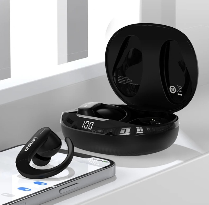 Actual product image Lenovo Thinkplus LivePods T50 wireless in-ear headphones black