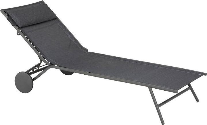 Lafuma Miami II Sonnenliege Stahl/Batyline® Duo Obsidian (198 cm)