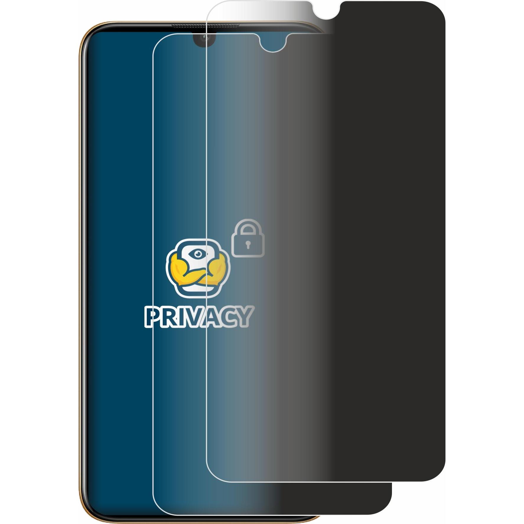 Thumbnail - BROTECT Sichtschutzfolie Anti-Spy Privacy Folie Blaulicht-Schutz (2 Stück, Huawei Y6 (2019)), Smartphone Schutzfolie, Bl...