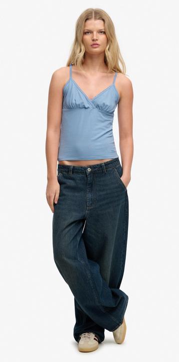 Produktbild Superdry Athletic Essentials V-Ausschnitt Top mit Spitzenbesatz (L)
