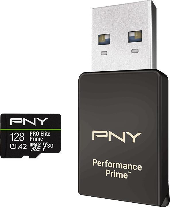 Image du produit PNY PRO ELITE PRIME 128GB (128 Go, microSDXC, U3, UHS-I)