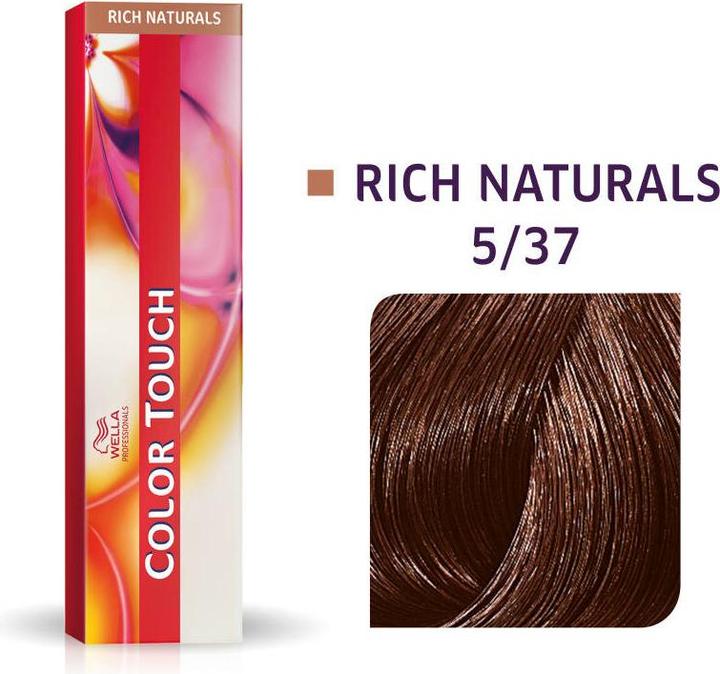 Actual product image Wella Colour Touch Rich Naturals 5/37 60ml (5, 37 Light chestnut-golden brown)