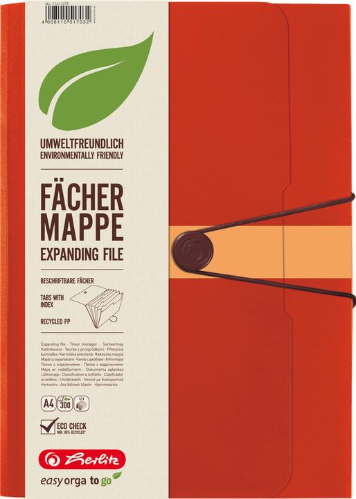 Produktbild Herlitz 11411279 Polypropylene (PP) Orange Aktendeckel (A4, 1x)