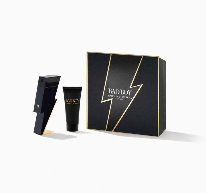 Actual product image Carolina Herrera Bad Boy 100ml Eau de Toilette and All Over Wash (Eau de toilette, 100 ml)