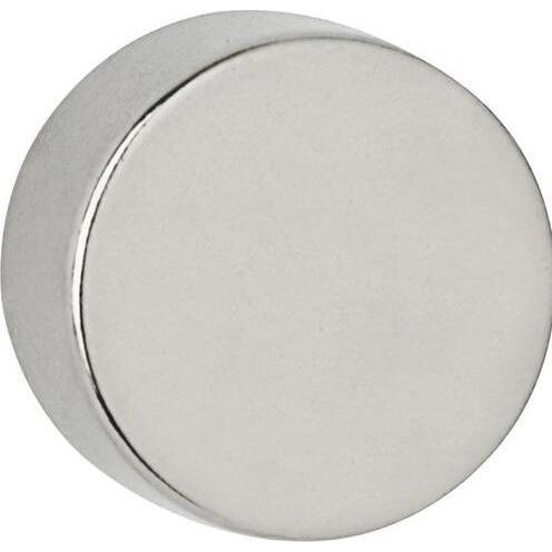 Maul, Magnet, Neodym-Scheibenmagnet, 15 mm, Haftkraft: 8 kg, silber (4 x)