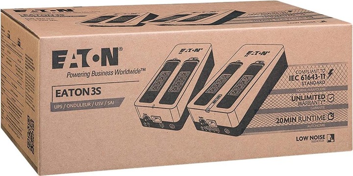 Immagine prodotto Eaton 3s550iec (550 VA, 330 W, Standby UPS)