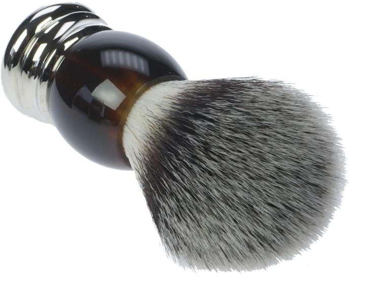 Produktbild Rasierpinsel, Synthetik-Haar, Griff Havanna mit Metallfuss Ring Ø 21,5 mm (Rasierpinsel)