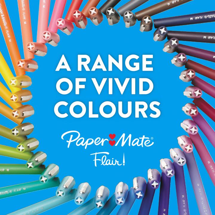 Immagine prodotto Paper Mate Pennarello Flair Dual Medium, 8 pezzi, larghezza riga (Multicolore, 8 x)