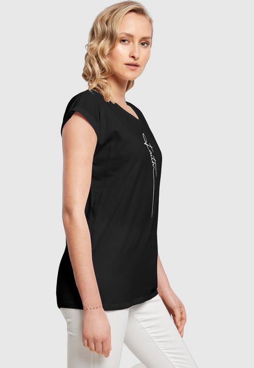 Produktbild Merchcode Ladies Faith Extended Shoulder Tee - 139215 (S)