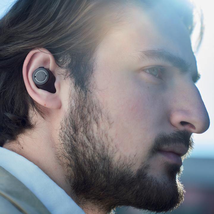 Produktbild Audio-Technica AudioT ATH-ANC300TW In-Ear Kopfh?rer bk Kabelloser Noise-Cancelling-Kopfh?rer (ANC, 4.50 h, Kabellos)