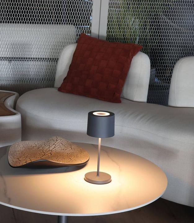 Productafbeelding FHL easy FHL Bologna Pro LED Tischleuchte 2W dimmbar Akku warmweiss sandgrau 850493