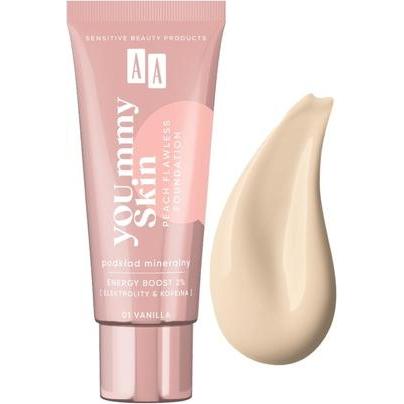 Oceanic, Foundation, AA Yoummy Skin Peach Flawless Foundation podkład mineralny dodający blasku 01 Vanilla 30ml (01 Vani...